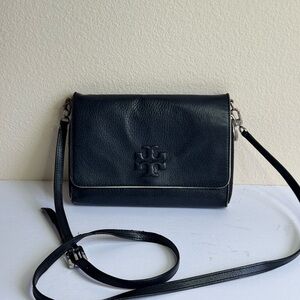 Tory Burch Black/Silver Leather Crossbody Bag